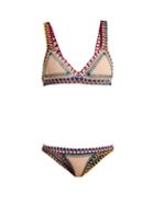 Matchesfashion.com Kiini - Mila Crochet Trimmed Triangle Bikini Set - Womens - Multi