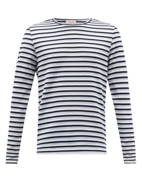 Orlebar Brown - Sammy Boardwalk Stripe Cotton Top - Mens - Blue Multi