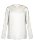Raey Crew-neck Silk-satin Blouse