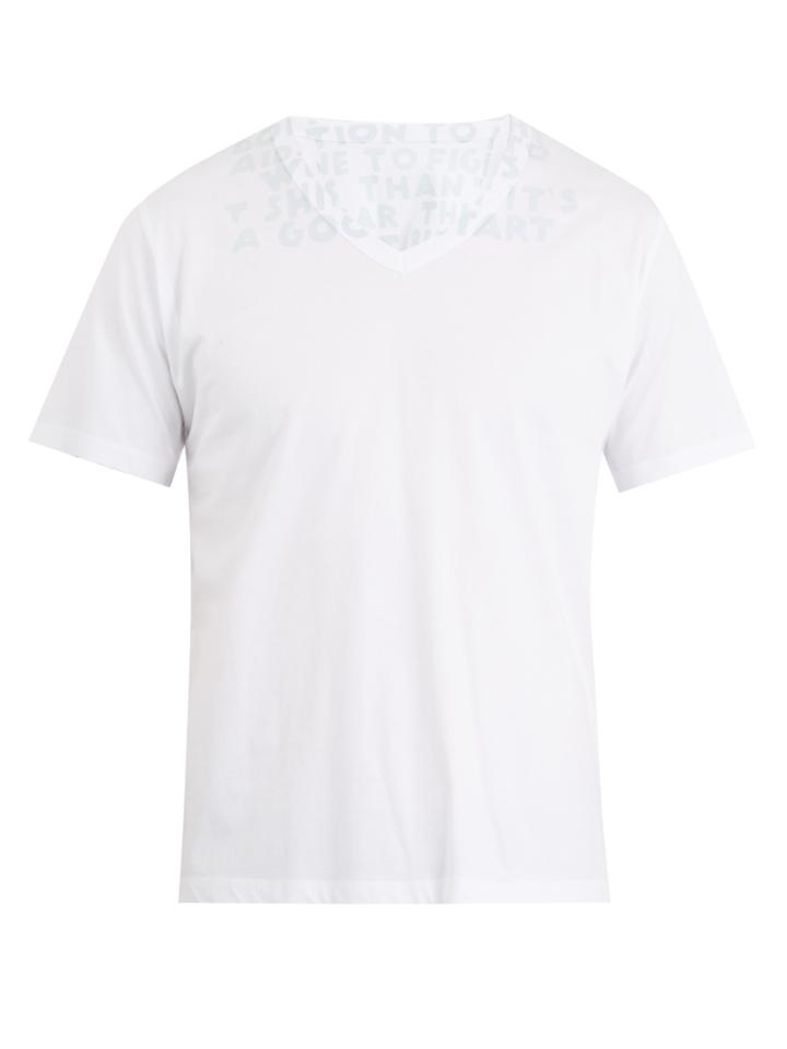 Maison Margiela V-neck Cotton-jersey T-shirt