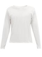 Matchesfashion.com Lahgo - Organic Pima-cotton Long-sleeved T-shirt - Mens - White