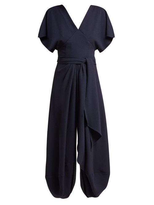 Matchesfashion.com Jacquemus - La Robe Souela Split Hem Midi Dress - Womens - Navy
