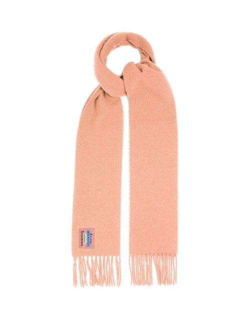 Matchesfashion.com Acne Studios - Textured Wool Scarf - Womens - Pink