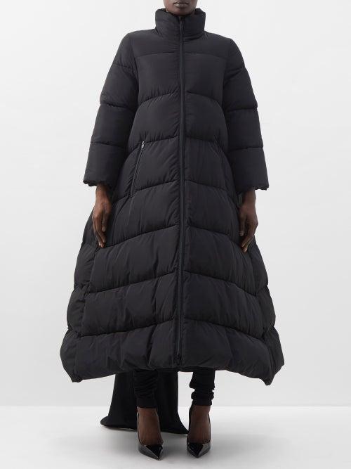 Balenciaga - Bow-appliqu Quilted Technical-shell Coat - Womens - Black