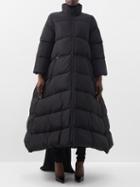 Balenciaga - Bow-appliqu Quilted Technical-shell Coat - Womens - Black