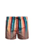 Matchesfashion.com Paul Smith - Signature And Artist Striped Swim Shorts - Mens - Multi