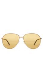 Gucci Aviator-frame Metal Sunglasses