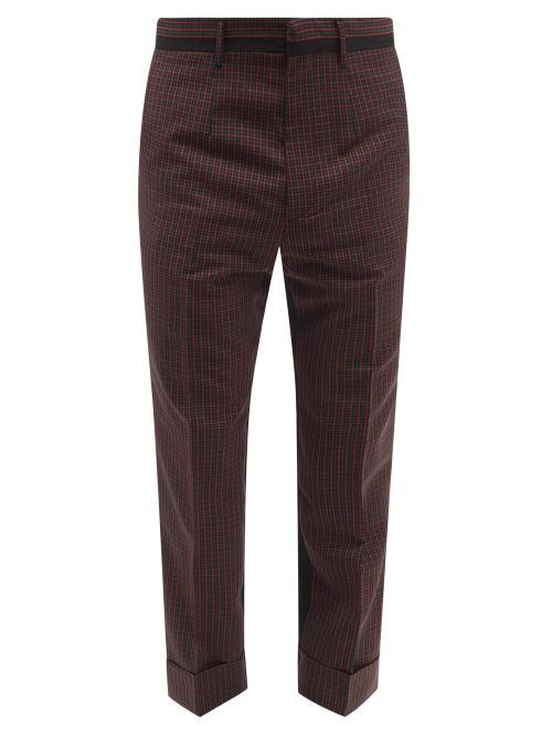 Paul Smith - Bi-colour Tartan-check Wool-twill Trousers - Mens - Multi