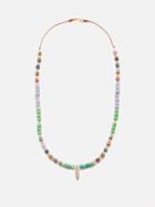 Musa By Bobbie - Sapphire, Amethyst, Glass & 14kt Gold Necklace - Womens - Blue Multi