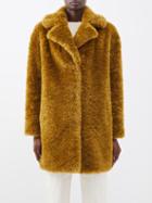 Herno - Faux Shearling Coat - Womens - Light Khaki