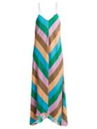 Tibi Julian Diagonal-striped Crepe Slip Dress