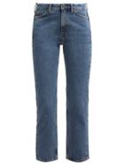 Matchesfashion.com M.i.h Jeans - Daily Crop High Rise Straight Leg Jeans - Womens - Denim