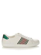Gucci Laser-cut Low-top Leather Trainers