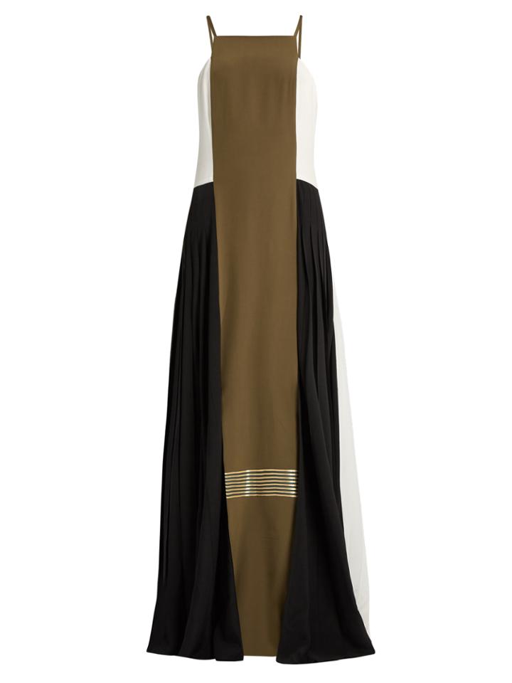 Zeus + Dione Maya Pleated-side Panelled Silk Dress