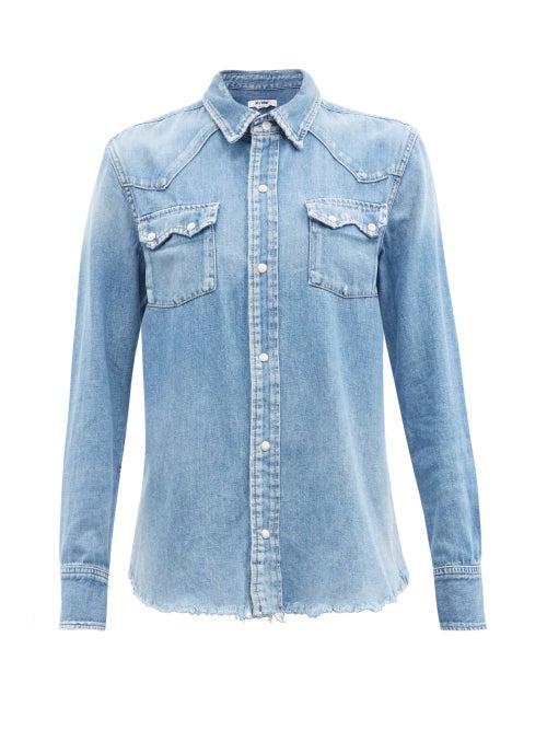 Matchesfashion.com Re/done - 50s Upcycled Denim Shirt - Womens - Denim