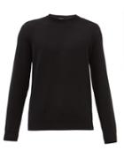 Ermenegildo Zegna - Crew-neck Cotton-blend Sweater - Mens - Black