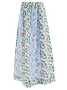 Loretta Caponi - Serena Floral-print Cotton-poplin Maxi Skirt - Womens - Print