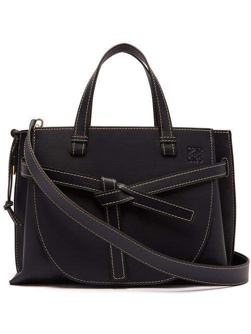 Matchesfashion.com Loewe - Gate Top Handle Leather Bag - Womens - Navy
