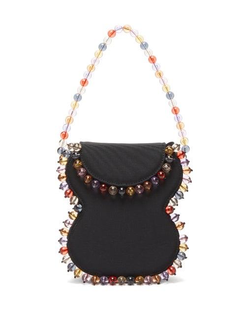 Matchesfashion.com By Far - Frida Beaded Grosgrain Handbag - Womens - Black Multi