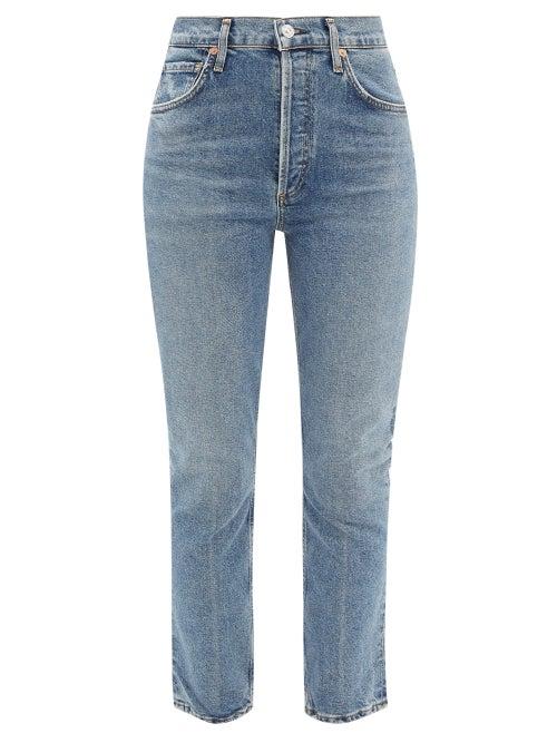 Citizens Of Humanity - Jolene Cropped Straight-leg Jeans - Womens - Mid Denim