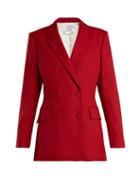 Matchesfashion.com Racil - Archie Double Breasted Wool Blazer - Womens - Red