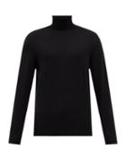 Raey - Mercerised Merino Wool Roll-neck Sweater - Mens - Black