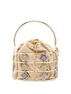 Matchesfashion.com Rosantica By Michela Panero - Marasala Tile Cage Clutch - Womens - Gold Multi