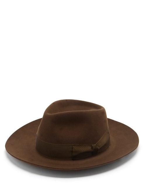 Matchesfashion.com Lock & Co. Hatters - Stafford Escorial-wool Fedora - Mens - Brown