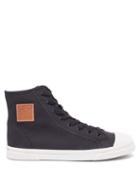 Mens Shoes Loewe - Anagram-embossed Canvas High-top Trainers - Mens - Black