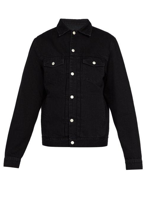 Matchesfashion.com Officine Gnrale - Liam Denim Jacket - Mens - Black