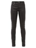 Matchesfashion.com Saint Laurent - Slim-fit Leather Trousers - Womens - Black