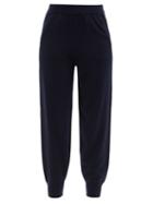 Allude - Slim-leg Cashmere Track Pants - Womens - Navy