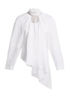 Matchesfashion.com Christopher Kane - Crystal Embellished Asymmetric Top - Womens - White