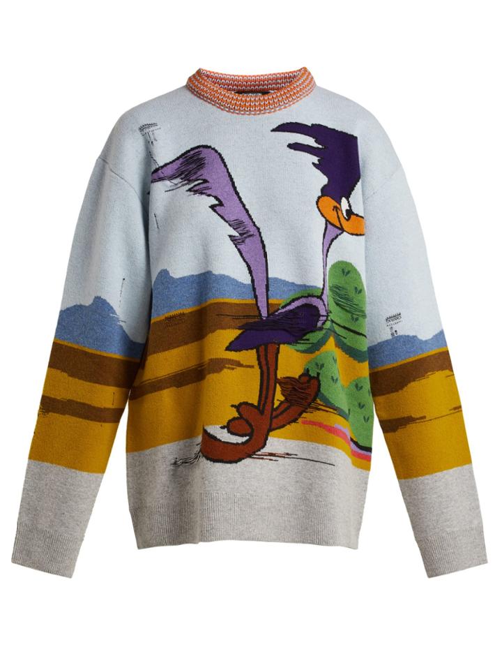 Calvin Klein 205w39nyc Roadrunner Distressed Wool Sweater