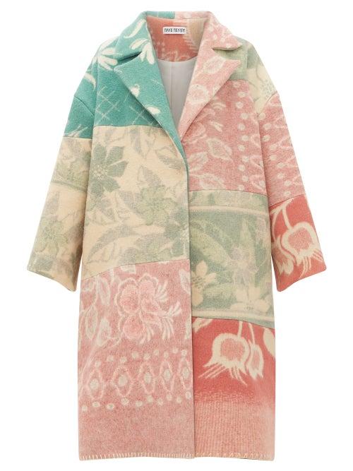 Matchesfashion.com Rave Review - Ami Single Breasted Upcycled Blanket Wool Coat - Womens - Multi