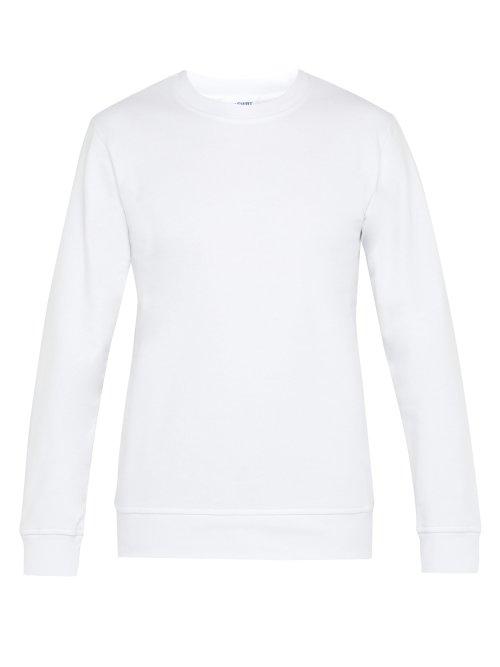Matchesfashion.com Comme Des Garons Shirt - Balaclava Cut Out Cotton Sweatshirt - Mens - White