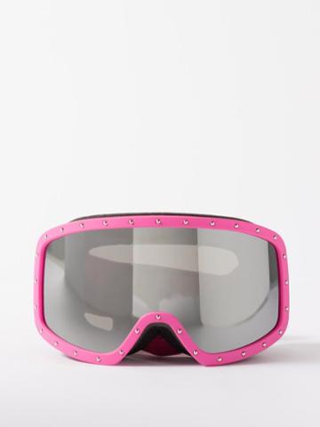 Celine Eyewear - Logo-jacquard Ski Goggles - Womens - Bright Pink