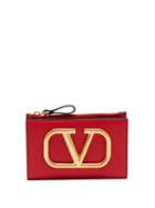 Matchesfashion.com Valentino - Go Logo Leather Wallet - Womens - Red