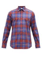 Matchesfashion.com Burberry - Vintage-check Cotton-poplin Shirt - Mens - Purple Multi