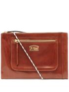 Matchesfashion.com Aries - Polished Leather Bi Folding Bag - Mens - Brown
