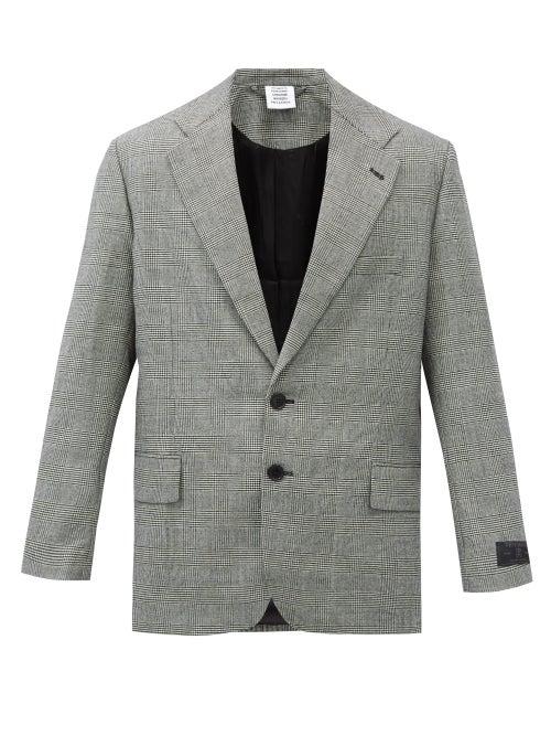 Matchesfashion.com Vetements - Single-breasted Checked Wool-blend Tweed Jacket - Mens - White Black