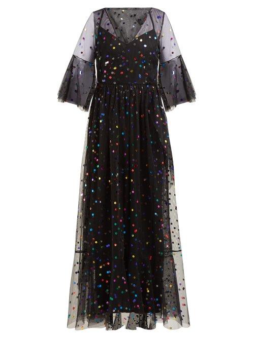 Matchesfashion.com Staud - Townhouse Tulle Maxi Dress - Womens - Black Multi