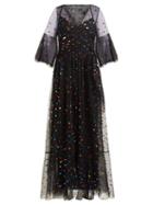 Matchesfashion.com Staud - Townhouse Tulle Maxi Dress - Womens - Black Multi