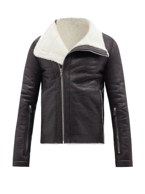 Rick Owens - Bauhaus Shearling Jacket - Mens - Black White
