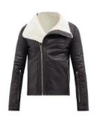 Rick Owens - Bauhaus Shearling Jacket - Mens - Black White