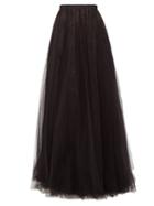 Matchesfashion.com Rochas - Pormilia Layered Tulle Maxi Skirt - Womens - Black