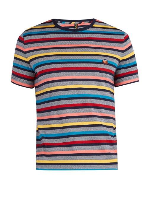 Matchesfashion.com Missoni Mare - Striped Cotton T Shirt - Mens - Multi
