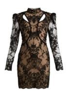 Alexander Mcqueen High-neck Cotton-blend Lace Dress