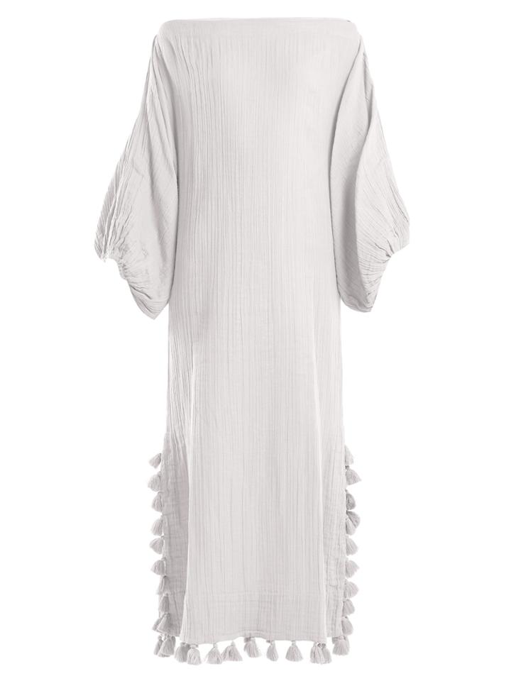 Rhode Resort Delilah Off-shoulder Tassel-trimmed Dress