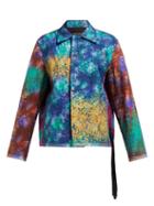 Matchesfashion.com Craig Green - Floral Print Quilted Jacket - Womens - Blue Multi